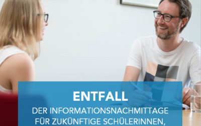Entfall der Informationsnachmittage