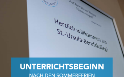 Informationen zum Schulstart nach den Sommerferien für alle neuen Klassen
