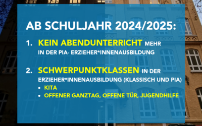 Erzieherausbildung am St. Ursula-Berufskolleg – Änderungen ab Schuljahr 2024/25