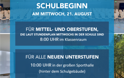 Schuljahresbeginn 2024/2025