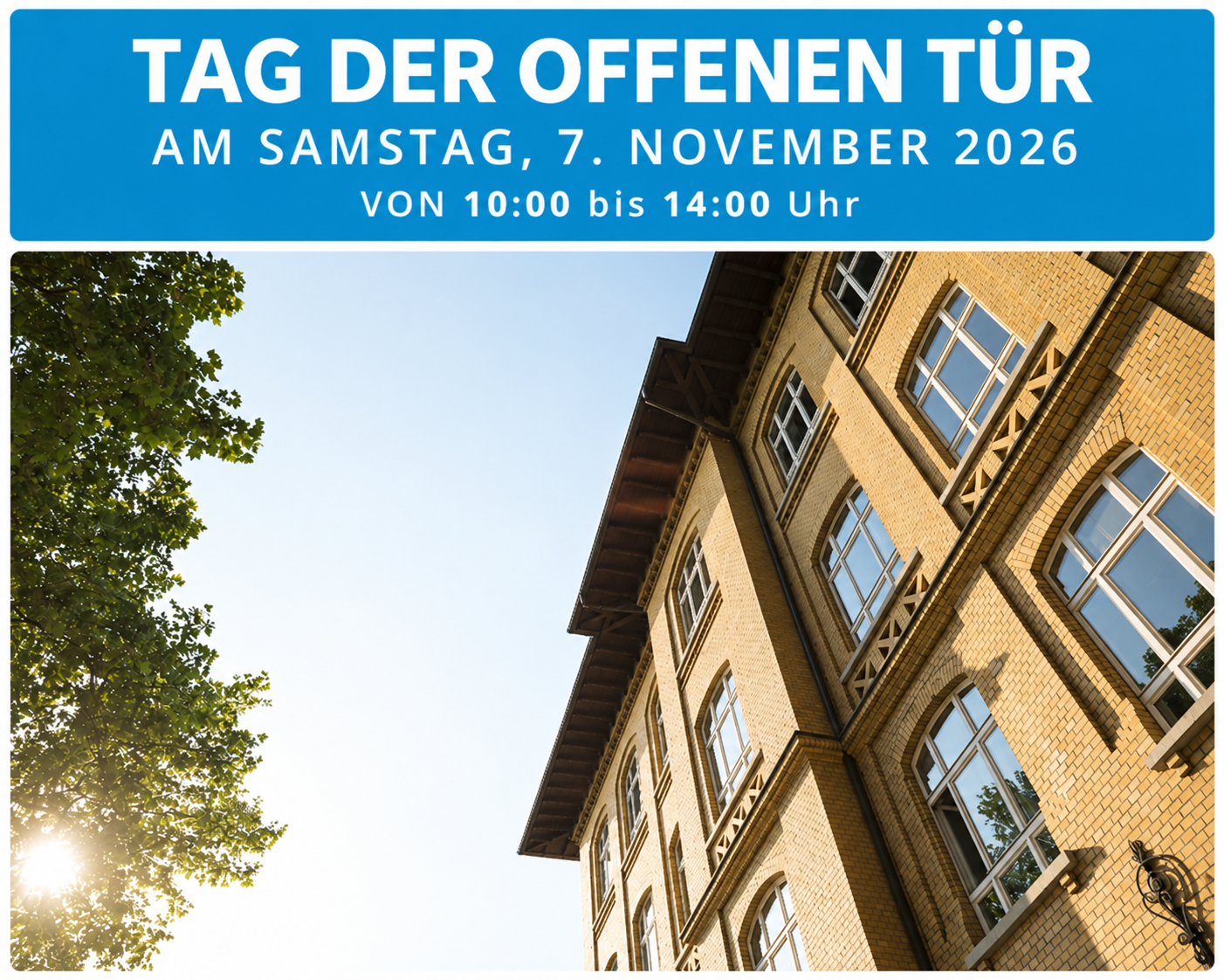 7. November 2026, 10-14 Uhr: Tag der offenen Tür am St. Ursula-Berufskolleg