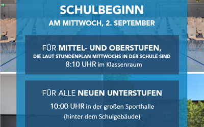 Schuljahresbeginn 2026/2027