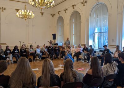 Präsentation in der Střední odborná škola Drtinova in Prag
